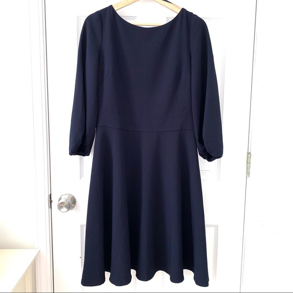 Eliza J Navy Fit and Flare Dress Size 10 - Picture 4 of 16